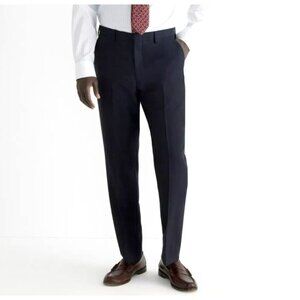 J.CREW Midnight Navy Crosby Classic-fit Suit Pant in English Wool Mens 35X32